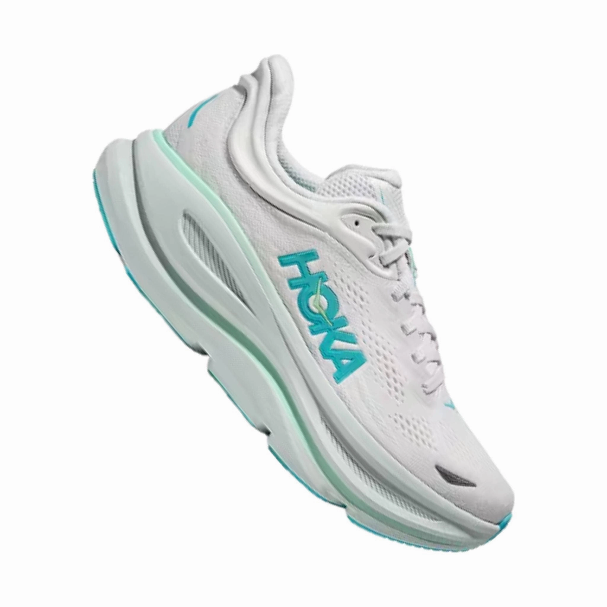 Layered Chic HOKA Women's Bondi 9 Running Shoes - Frost/ Cielo Blue
