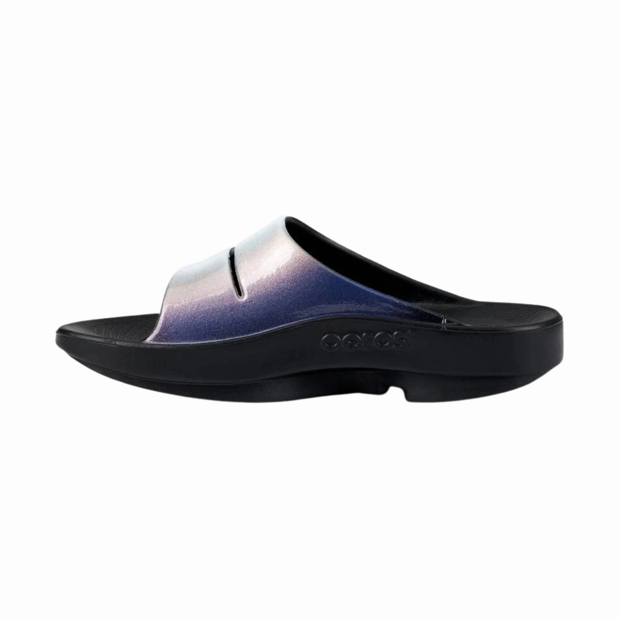 No Pressure Simple Slip OOfos Women's OOahh Luxe Slide - Calypso