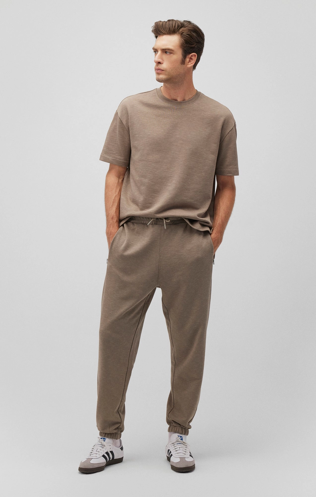 Durable Twill SWEATPANTS IN BRINDLE