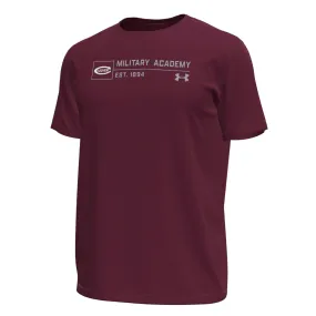 Under Armour Tech Stretch Short Sleeve Tee - Maroon Anti Static Treatment sports activity