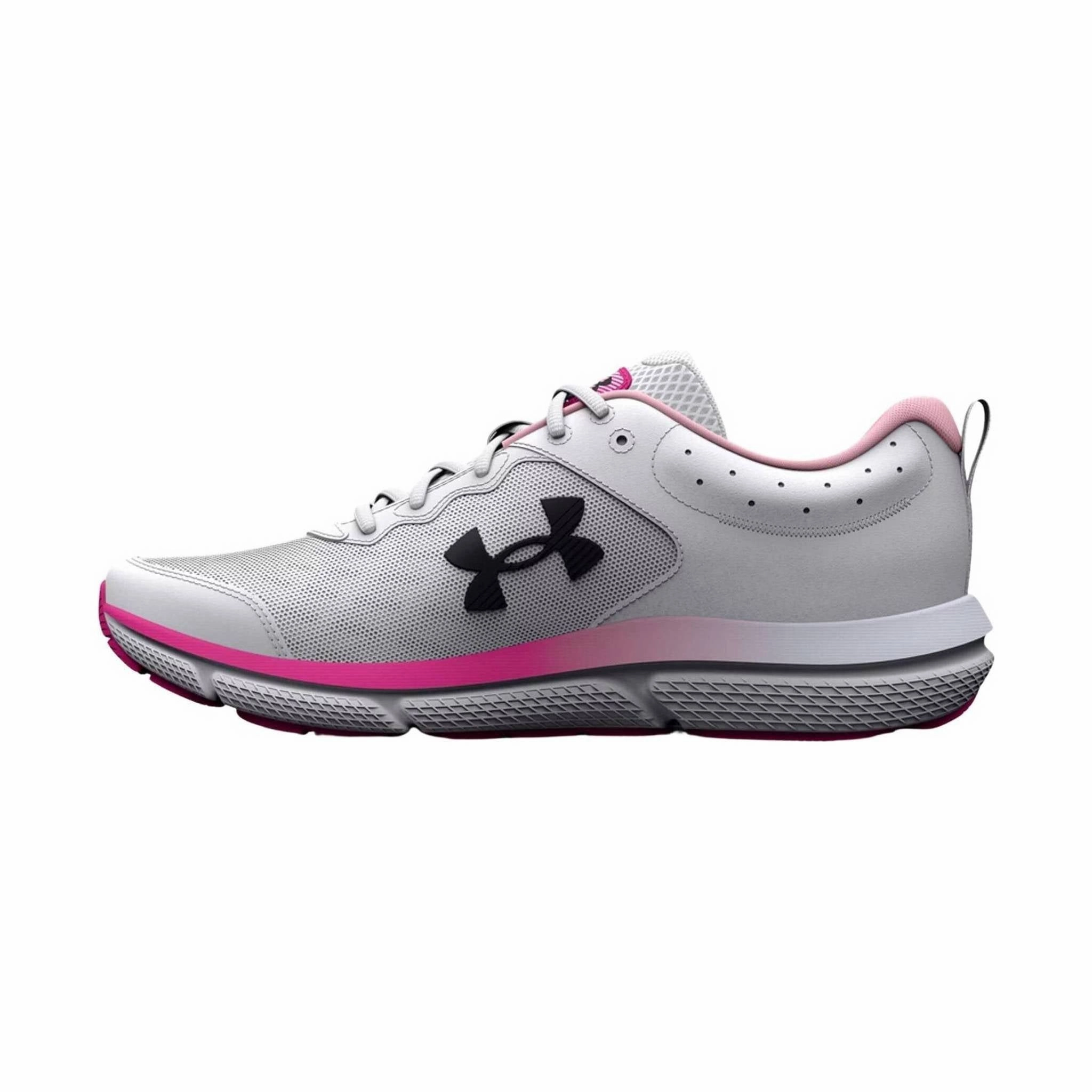 Under Armour Women's Charged Assert 10 - White/Pink Leather Fast Routine