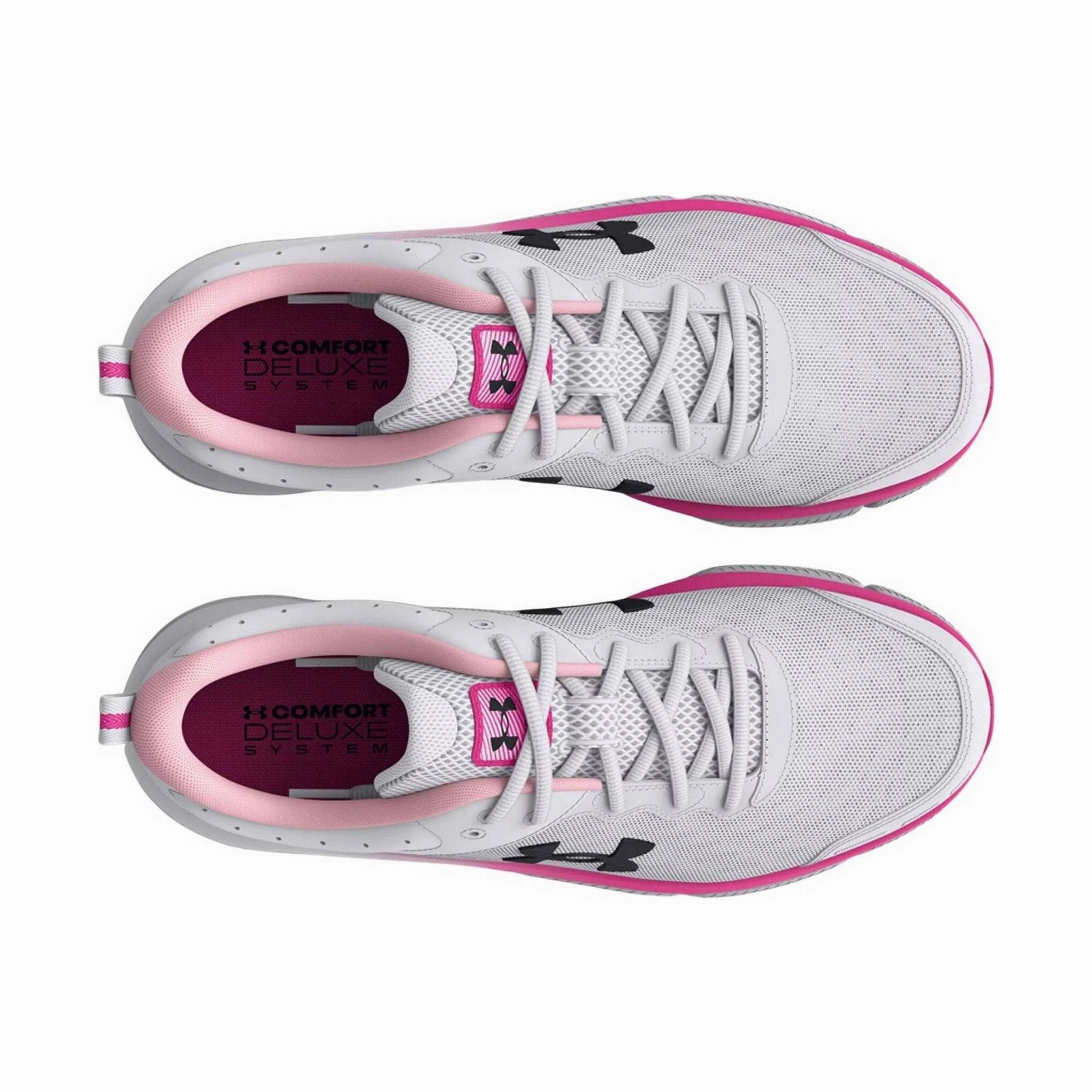 Reflective Safety Details Under Armour Women's Charged Assert 10 - White/Pink