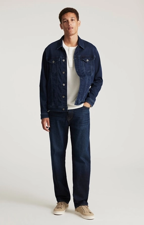 MARCEL LOOSE STRAIGHT LEG IN DEEP BRUSHED CLASSIC BLUE Modern Traveler Gear Sunny Vibes Reliable Basic