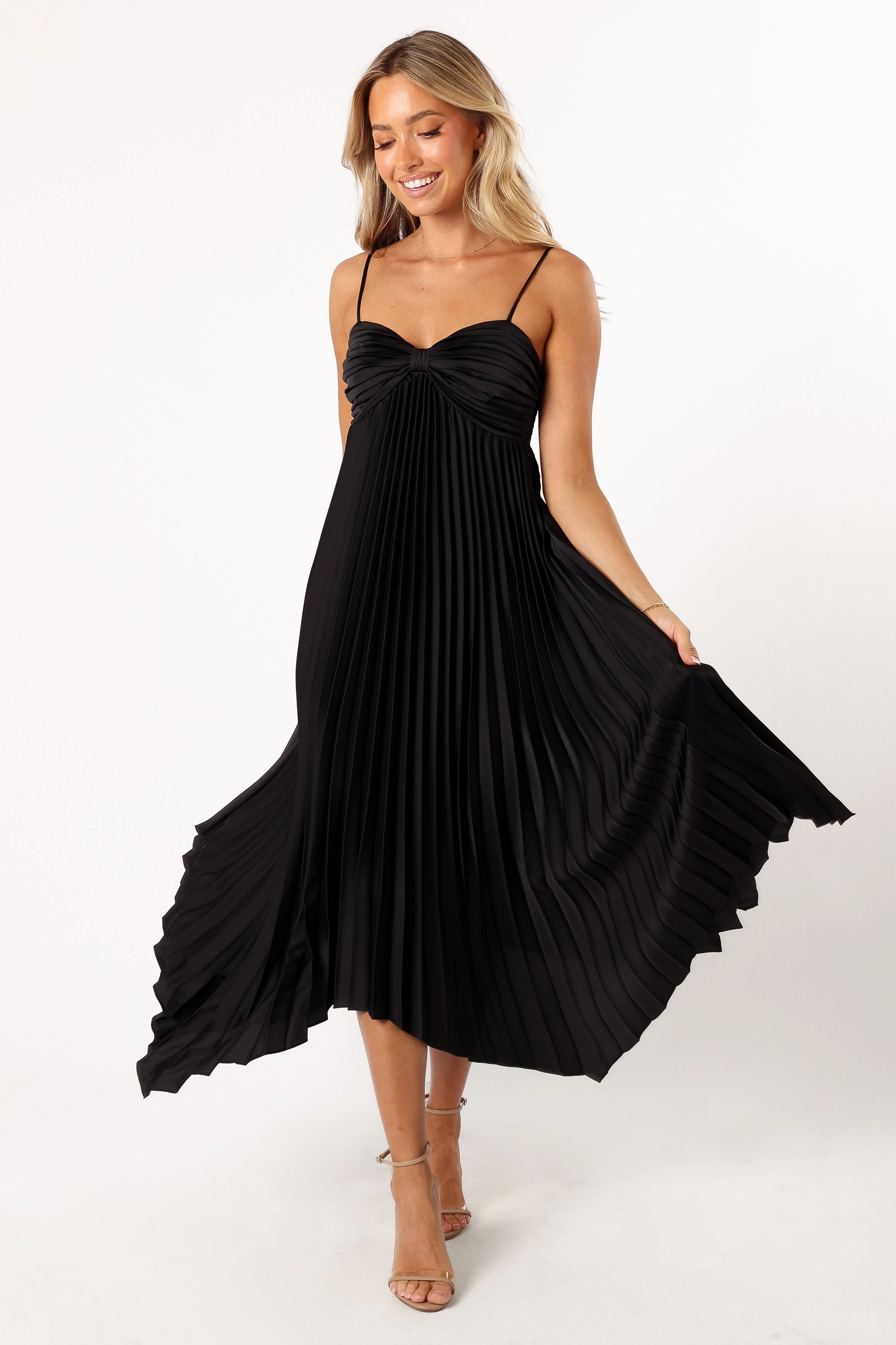 foldable Clear Blush Vikki Dress - Black