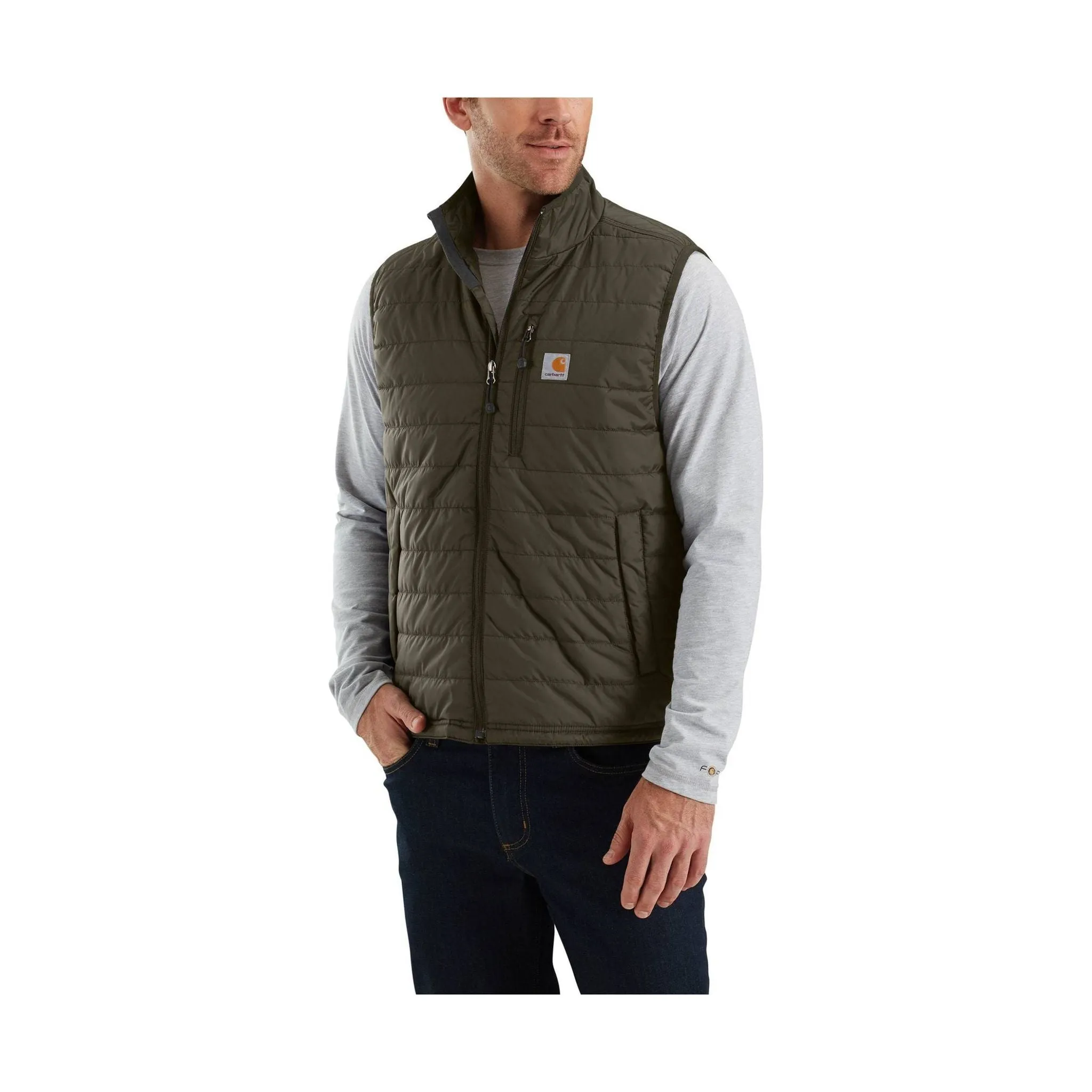 Carhartt Men's Rain Defender Relaxed Fit Lightweight Insulated Vest - Moss Modular Layering