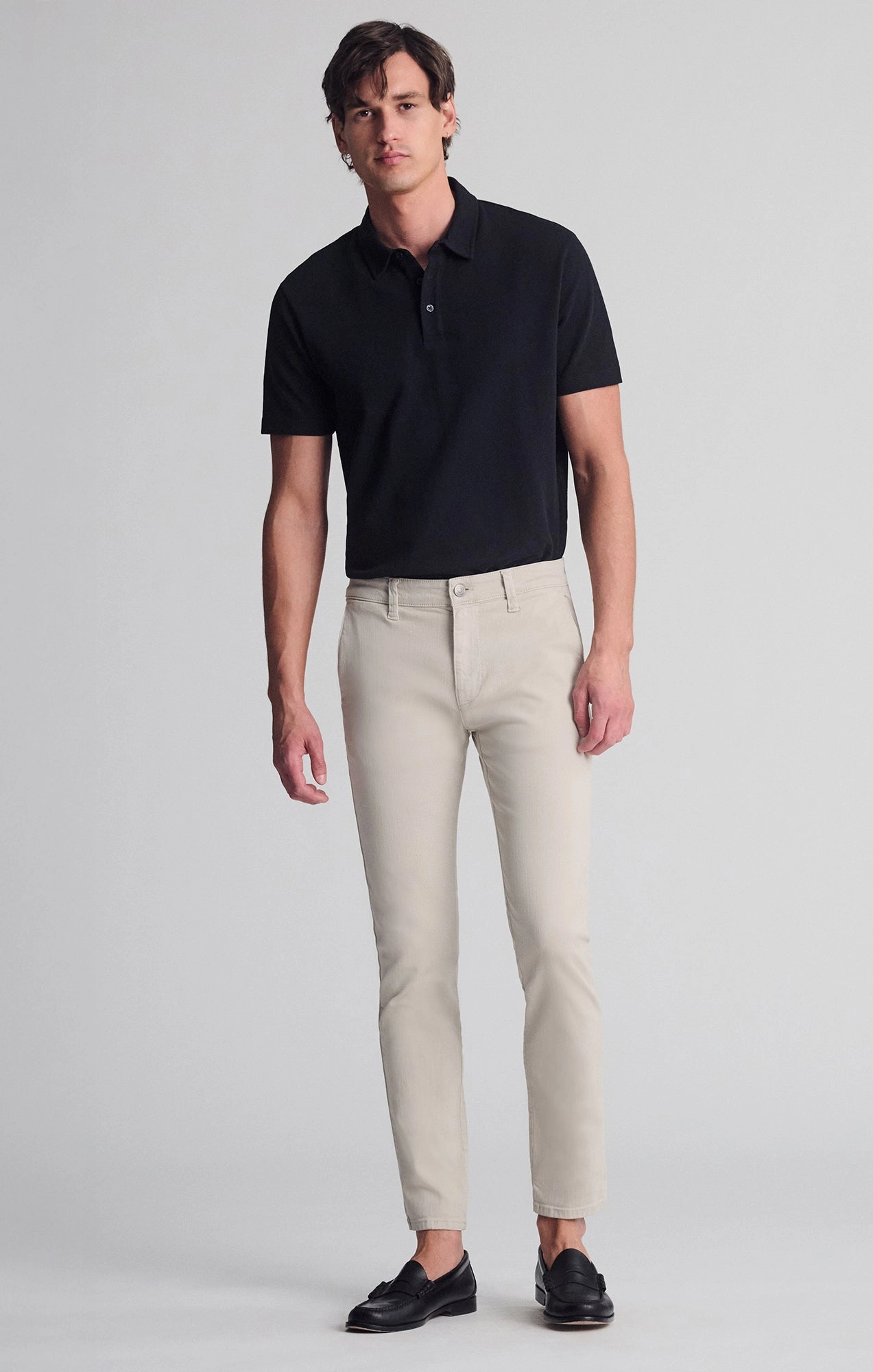 MILTON SLIM STRAIGHT CHINO IN VANILLA LUXE TWILL Flexible Use Non Irritating