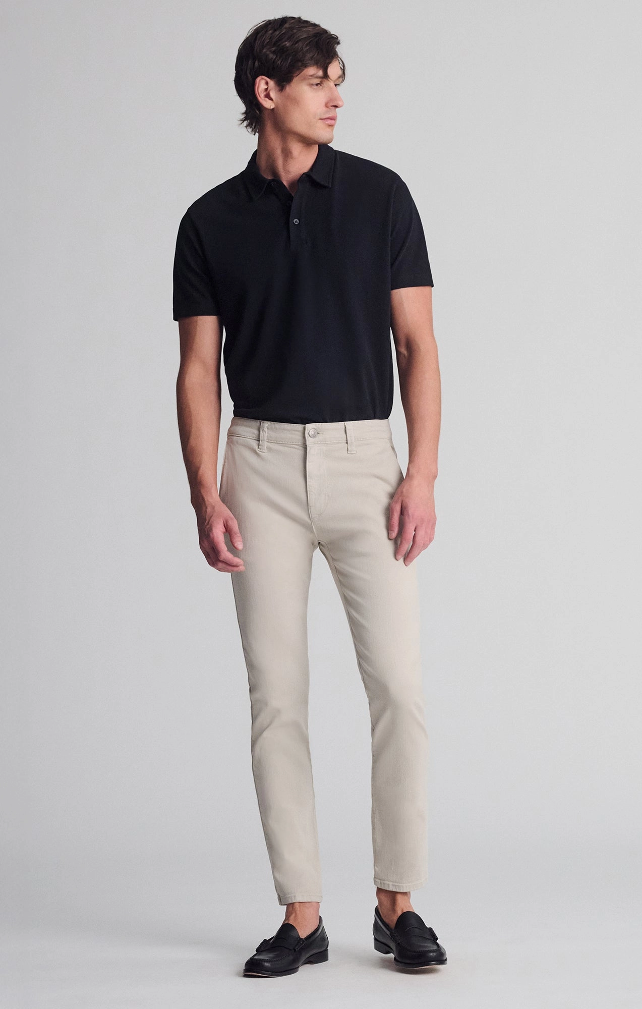 MILTON SLIM STRAIGHT CHINO IN VANILLA LUXE TWILL Travel Friendly Core Support