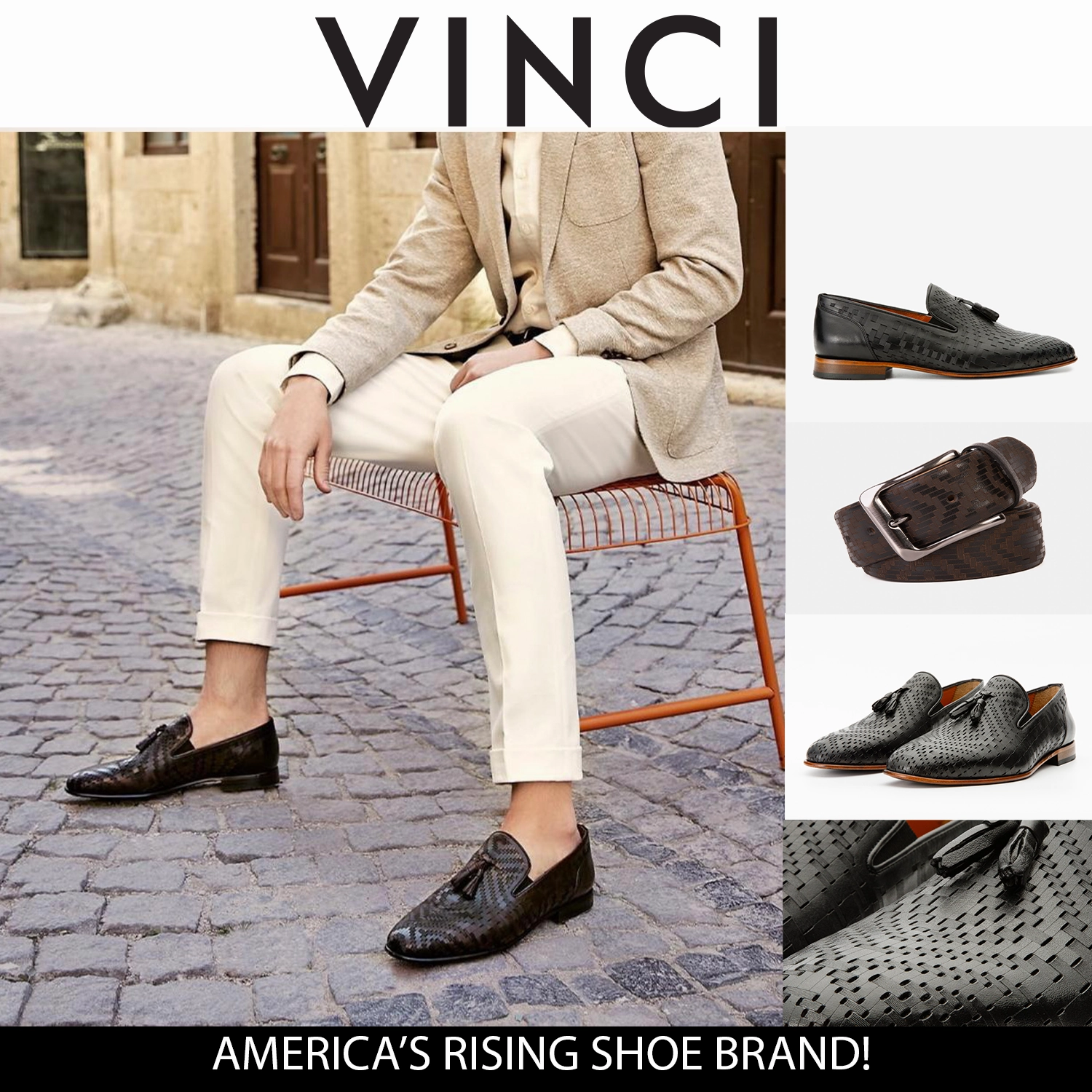 The Meram Black Leather Tassel Slip-On Loafer Men Shoe Throw Step