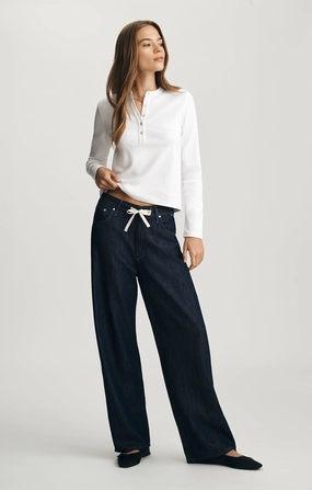 NELLA WIDE LEG IN RINSE WELL BLUE Office Friendly