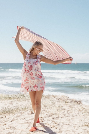 Elena Mini Dress - Red Lobster Fashionable Look Warm-Layer