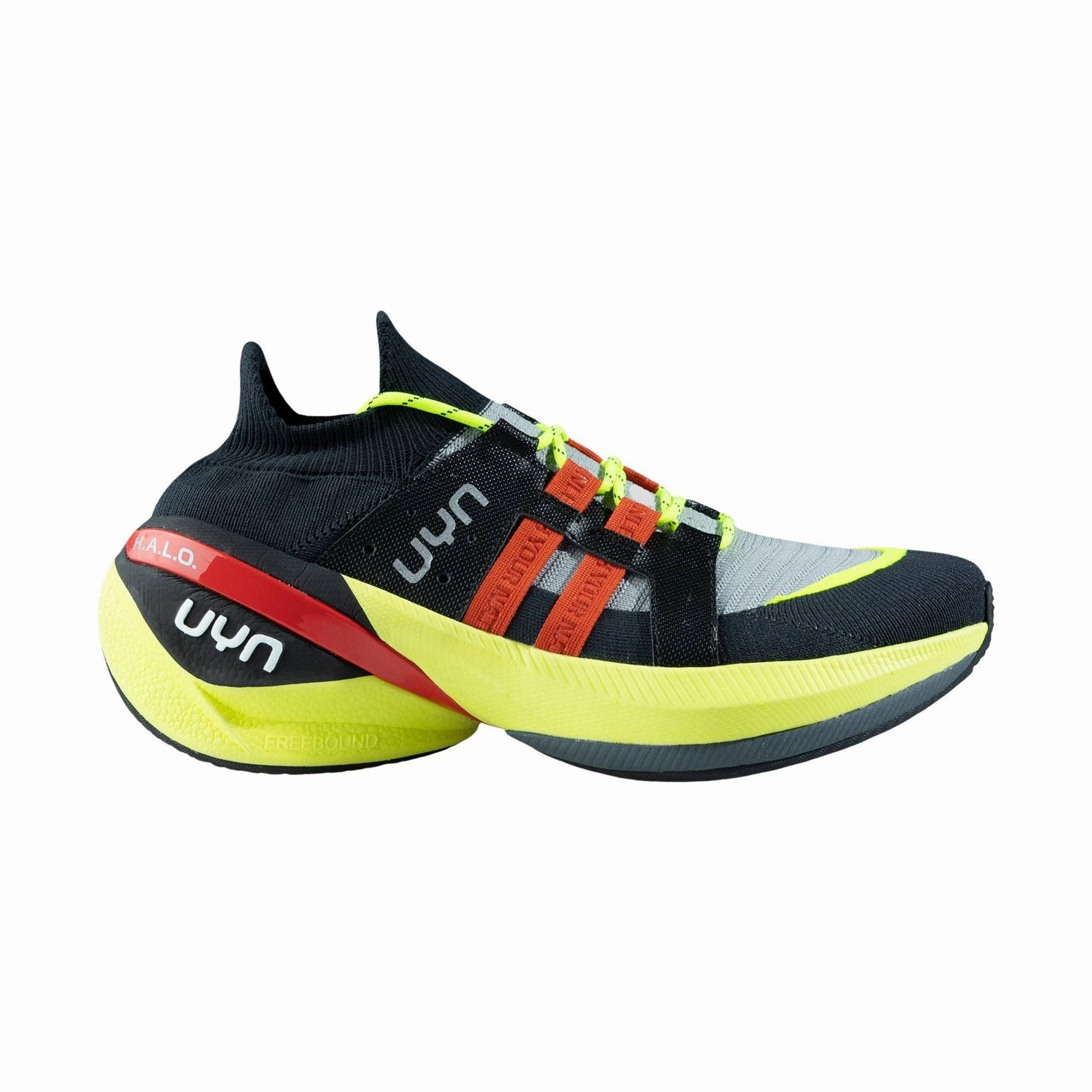 UYN Men's Synapsis Running Shoes - Anthracite/Orange Multi-functional durability Contrasting Colors