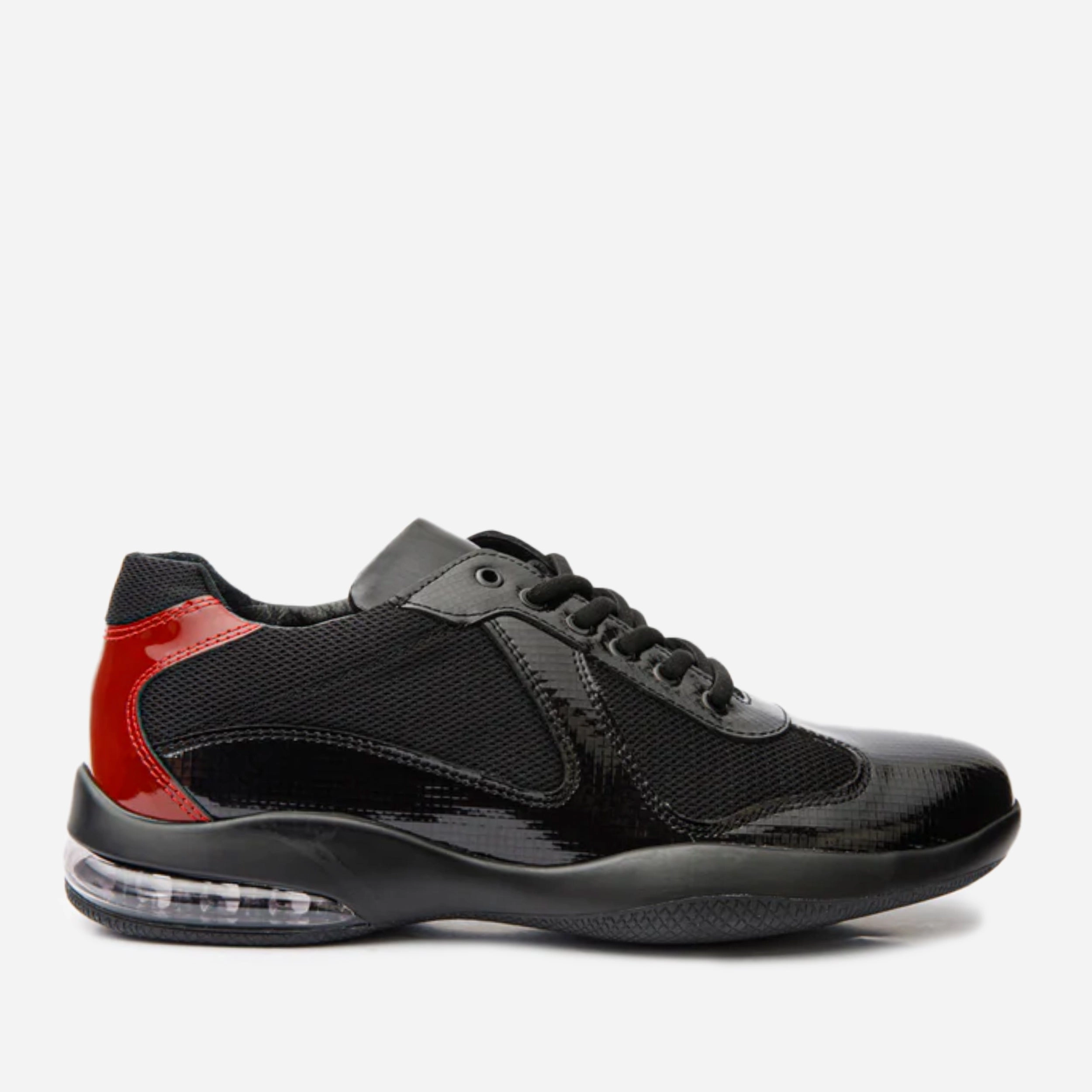 The Zona Black & Red Leather Men Sneaker Final Sale! Cushioned Midsole Tech Reactive Ride
