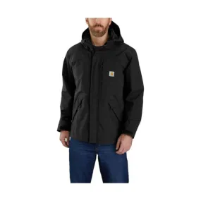 All Occasion Carhartt Men's Storm Defender Loose Fit Heavy Weight Rain Jacket - Black