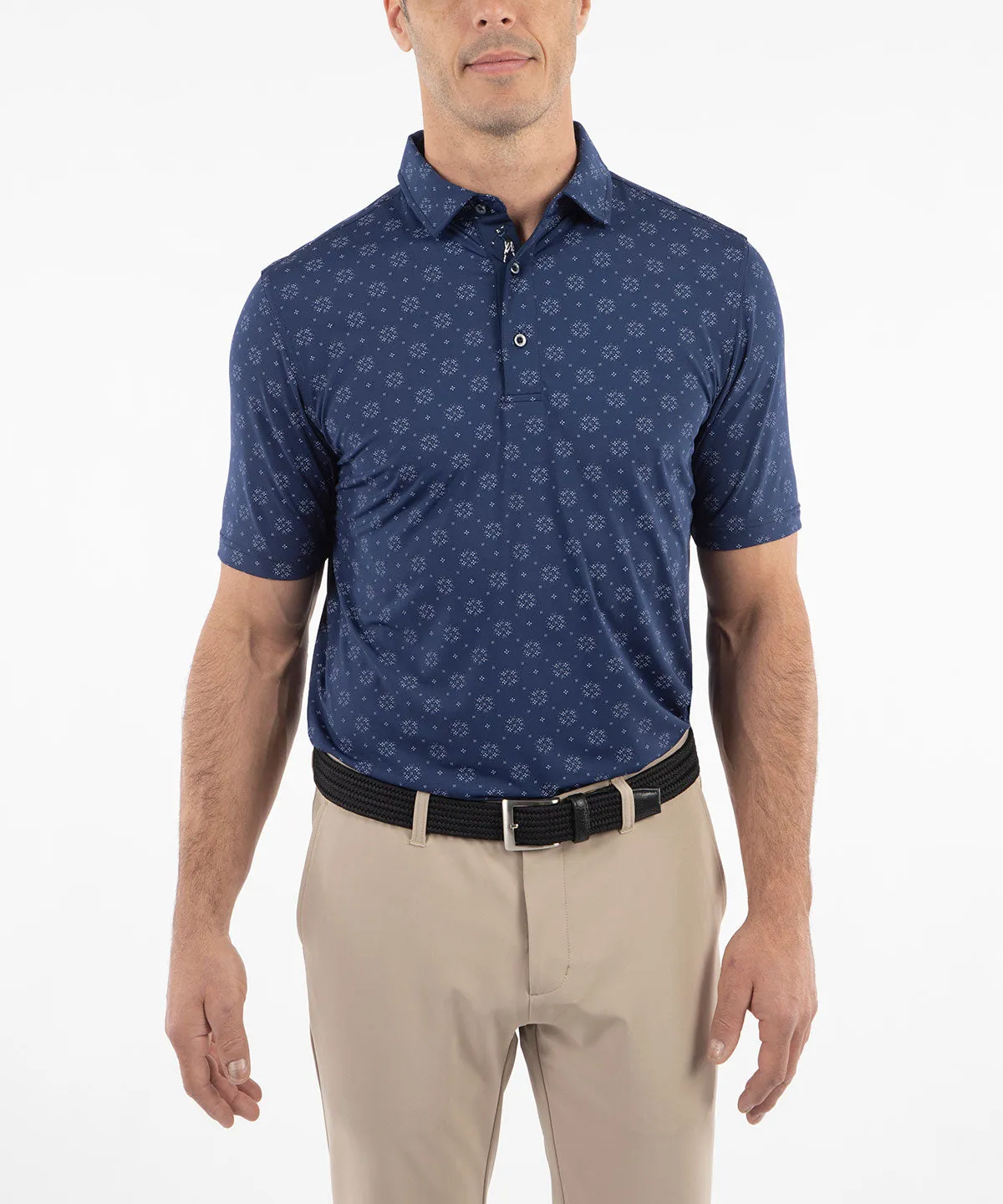 Chill Layering Performance Jersey Floral Print Polo