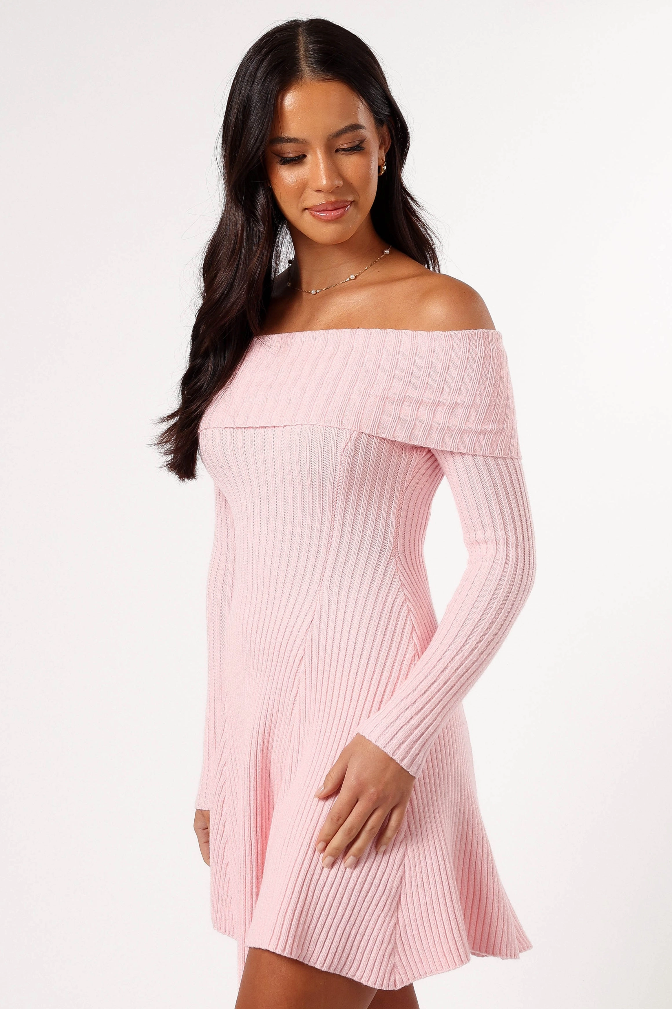 Francisco Long Sleeve Mini Dress - Pink Classic Fit