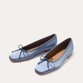 Happy Walk Footwear The Fonteyn - Slate Blue Satin