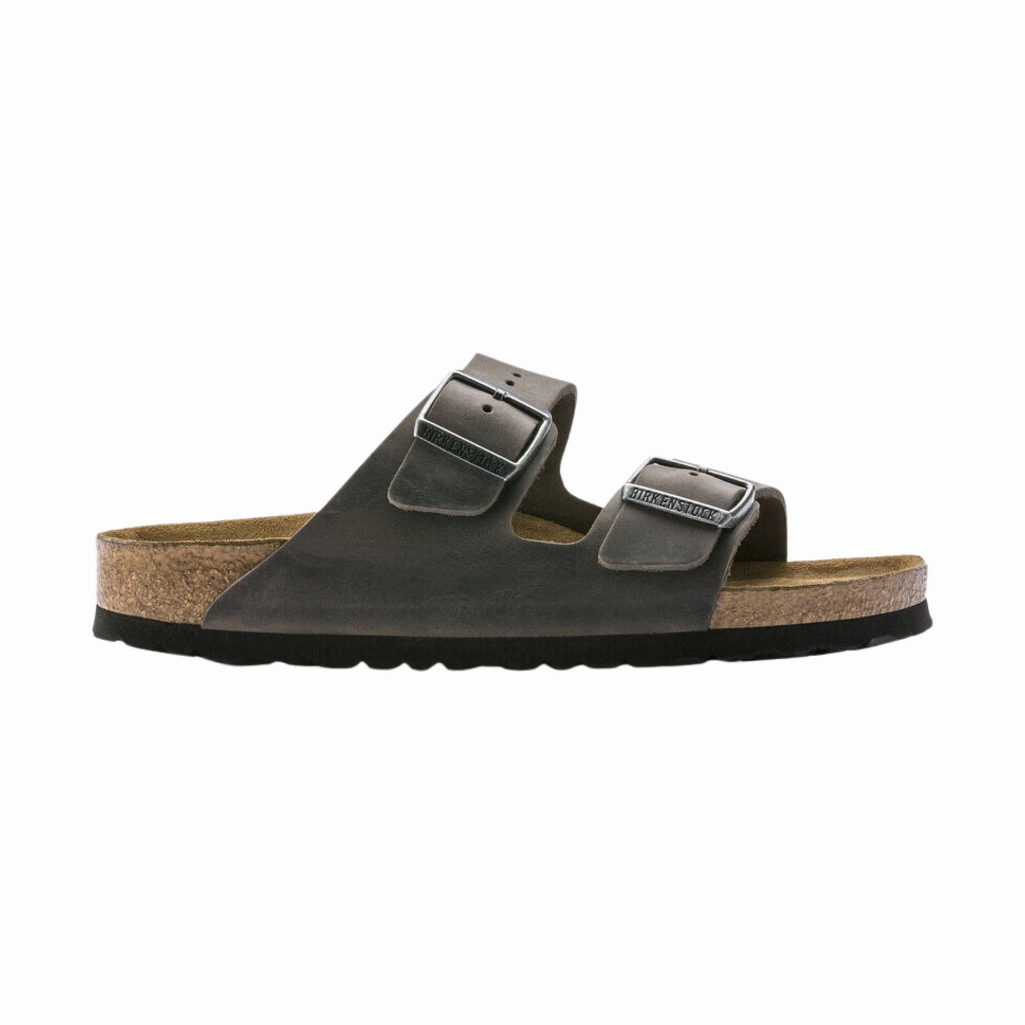 Ribbon Tie Brikenstock Arizona Soft Footbed Sandal - Oiled Leather Iron