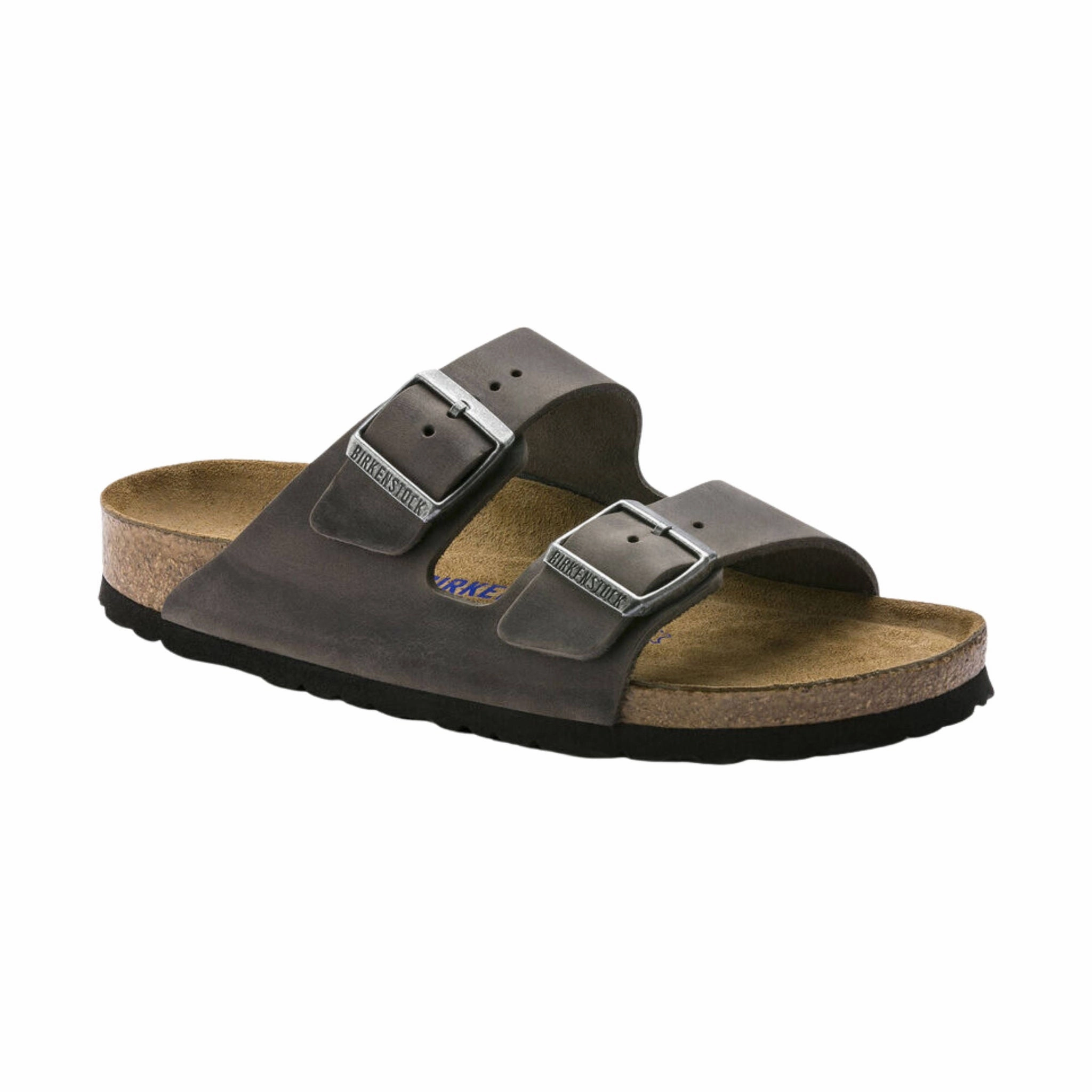 Brikenstock Arizona Soft Footbed Sandal - Oiled Leather Iron Lace Up System Airflow Optimized Design