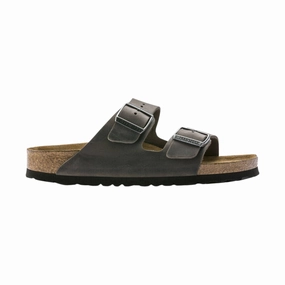 Ribbon Tie Brikenstock Arizona Soft Footbed Sandal - Oiled Leather Iron