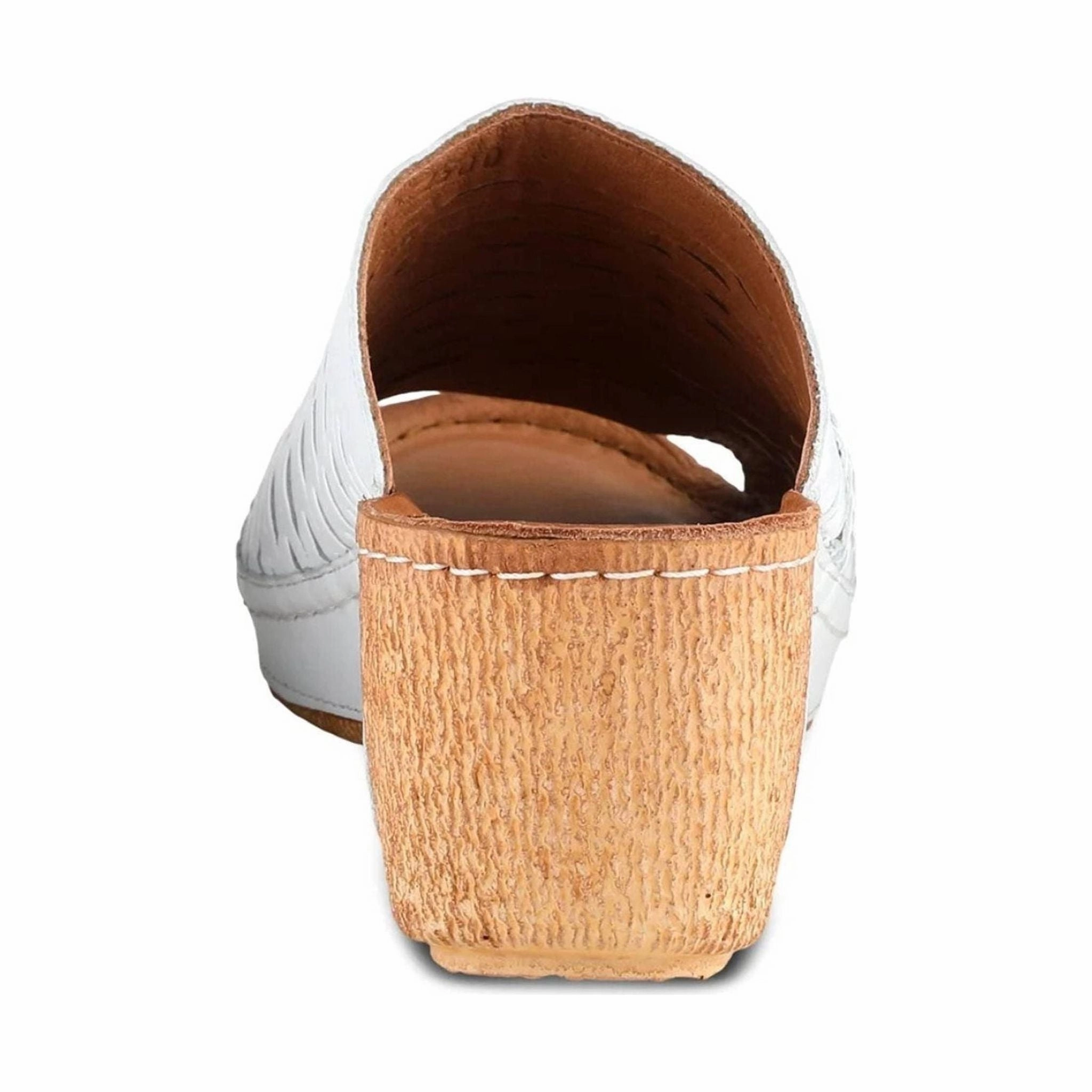 Spring Step Women's Cunacena Sandal - White Cushioned Heel Pad