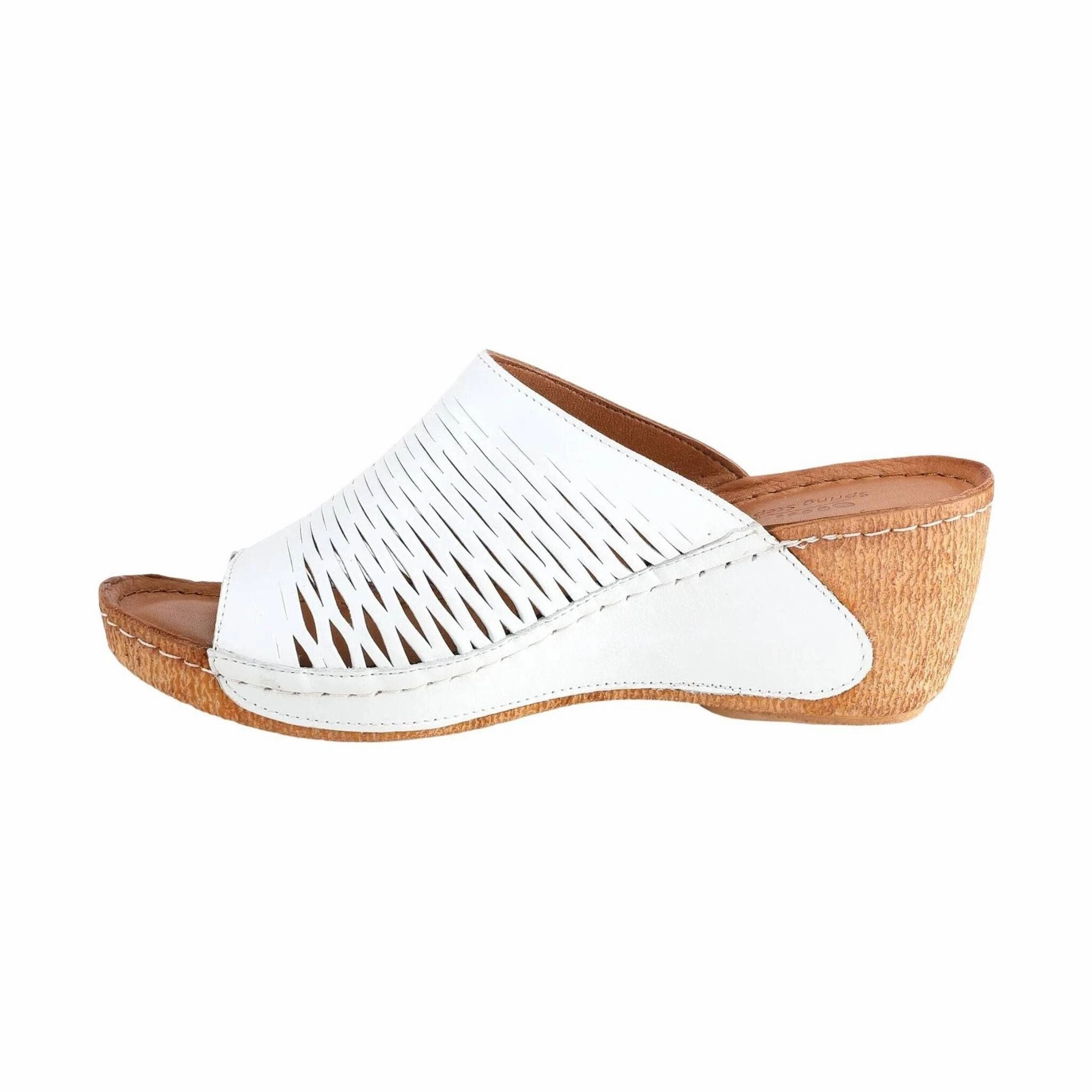Spring Step Women's Cunacena Sandal - White Windy day