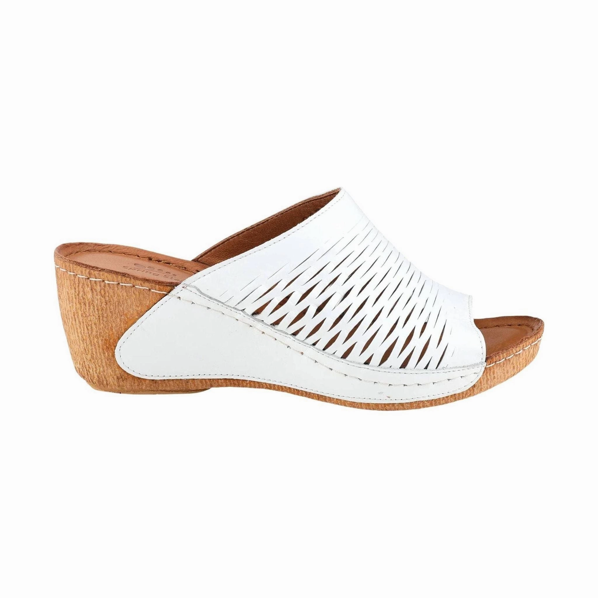Strappy Design Sole Traction Spring Step Women's Cunacena Sandal - White