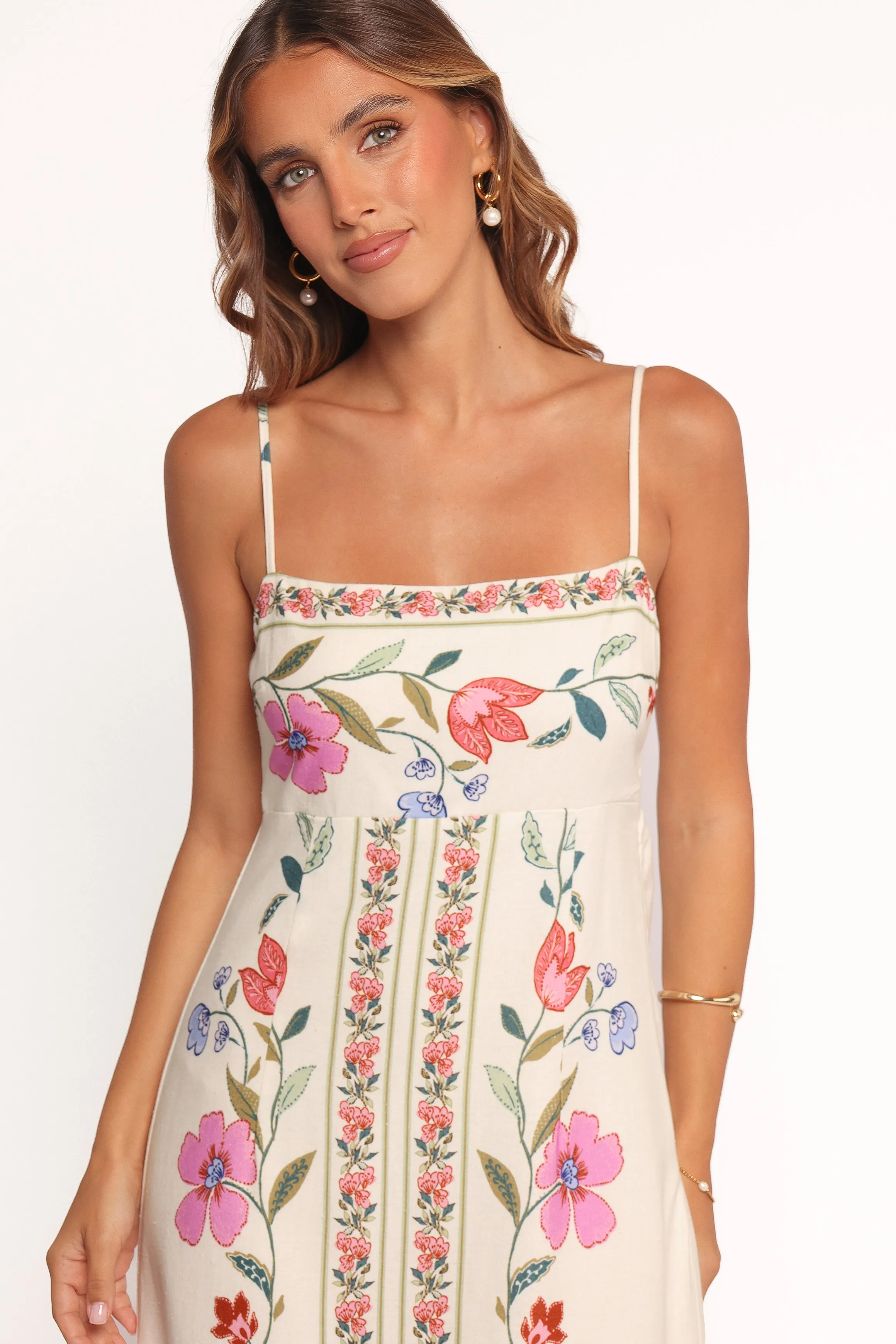 Vesta Midi Dress - Pink Multi Bride Friend