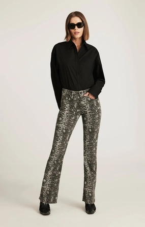 Stain Release Finish VICKY BOOTCUT IN SMOKE SNAKE DENIM