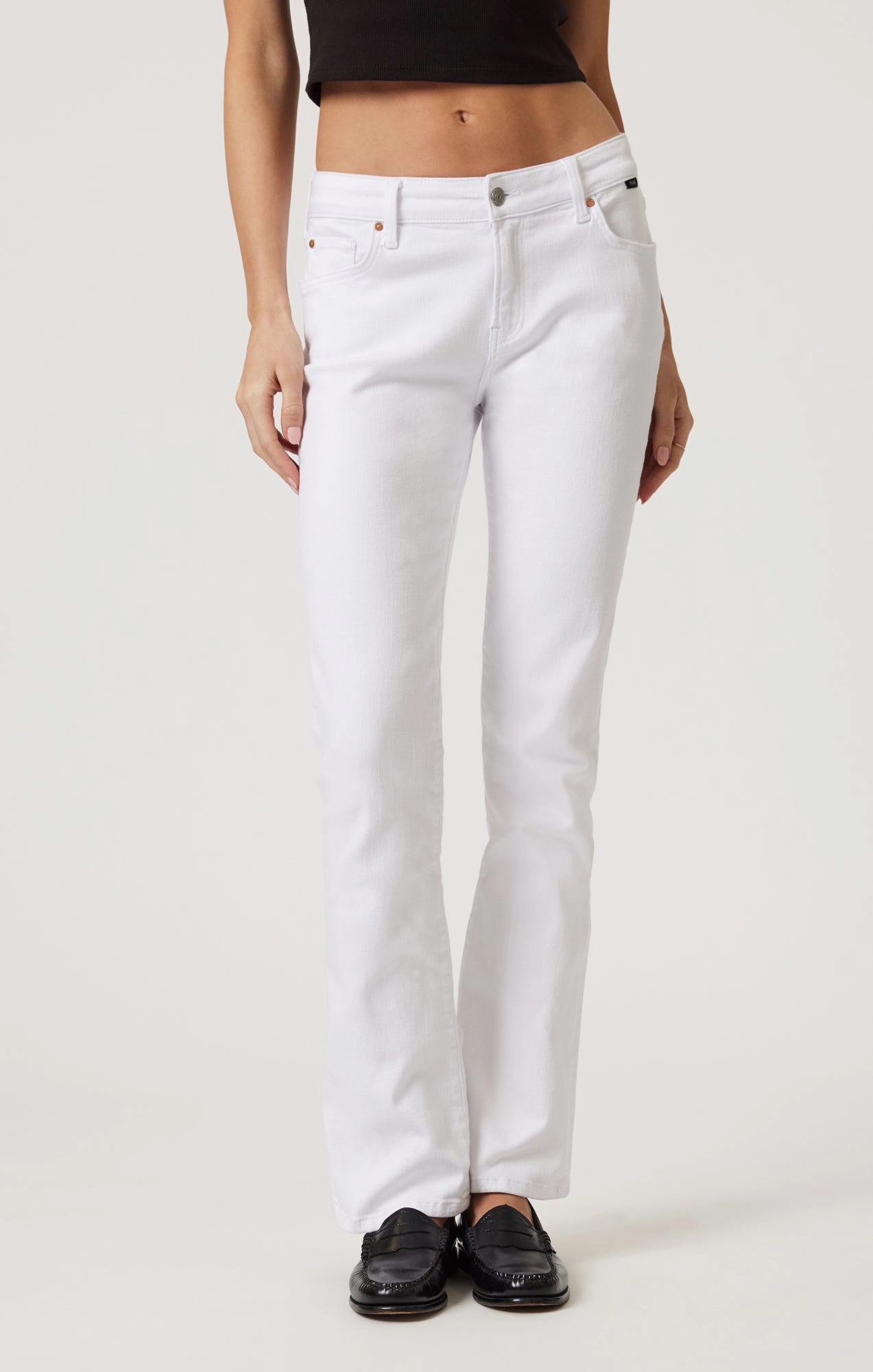 VICKY BOOTCUT IN WHITE FLEX BLUE Unisex Look