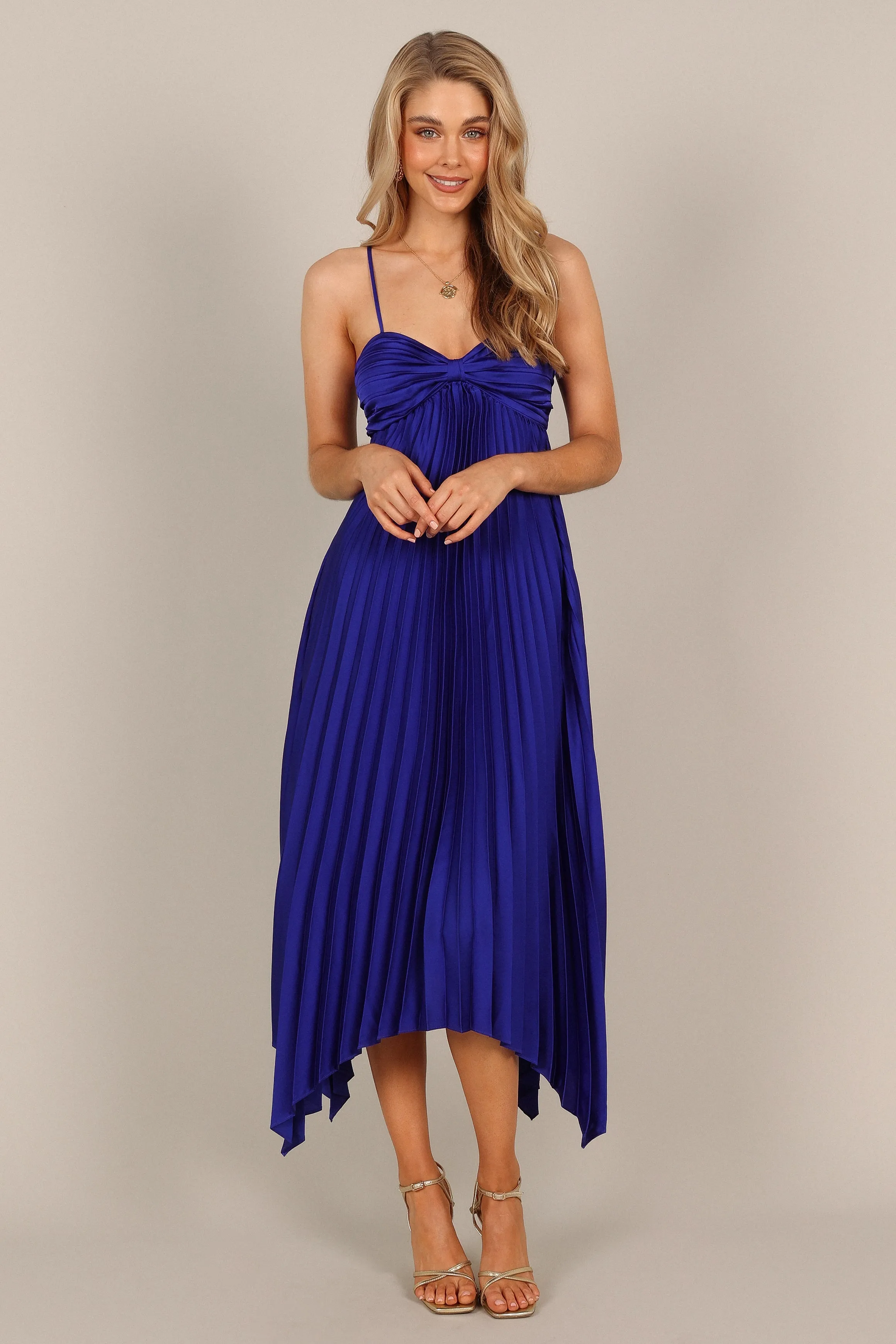 Vikki Dress - Royal Blue Mesh Soft Refined Vibe
