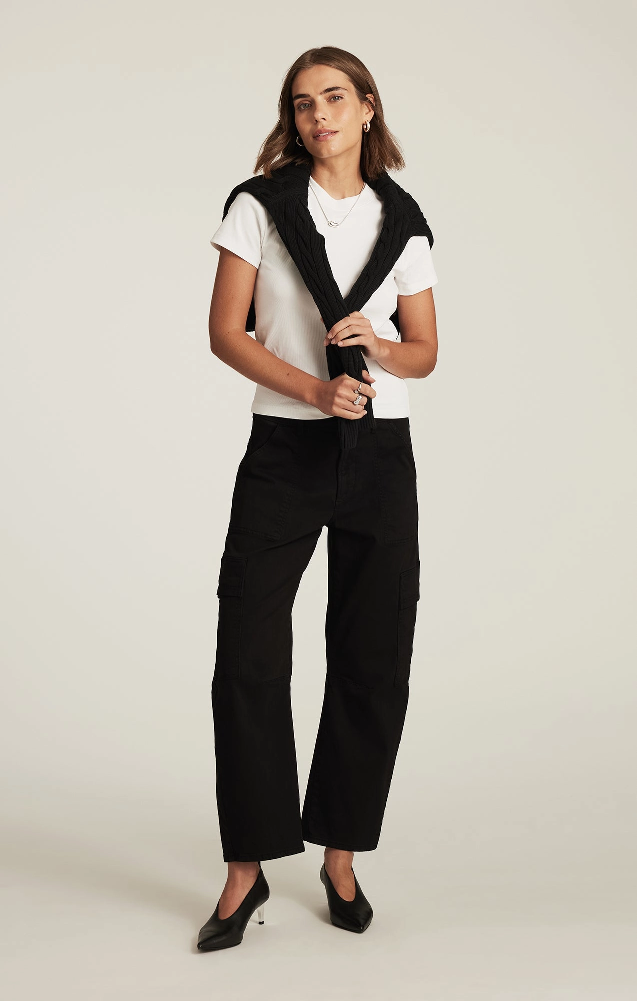 Day Adventure VINNIE BARREL CARGO IN BLACK CASUAL TWILL