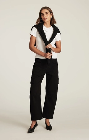 Day Adventure VINNIE BARREL CARGO IN BLACK CASUAL TWILL