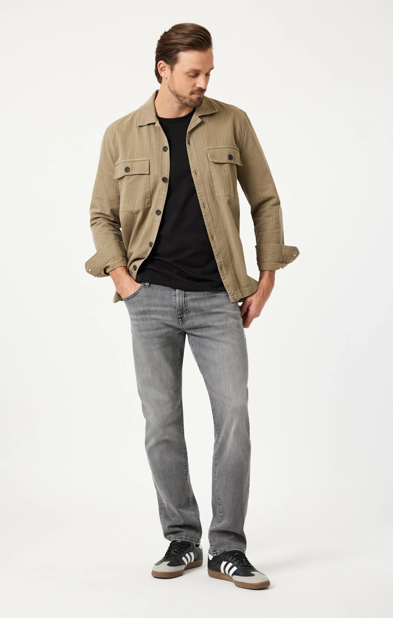 ZACH STRAIGHT LEG IN MID SMOKE BRUSHED WILLIAMSBURG Affordable Unisex Wear Fitted Design