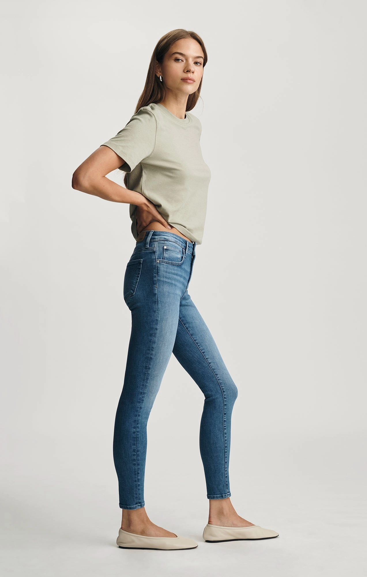 Professional Wear Urban Explorer TESS SKINNY IN MID BRUSHED FLEX BLUE