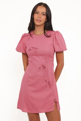 wrap waist PlushLining Ruthie Mini Dress - Rose