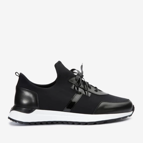 Long Commute The Nebreska Black Leather Men Sneaker Final Sale!