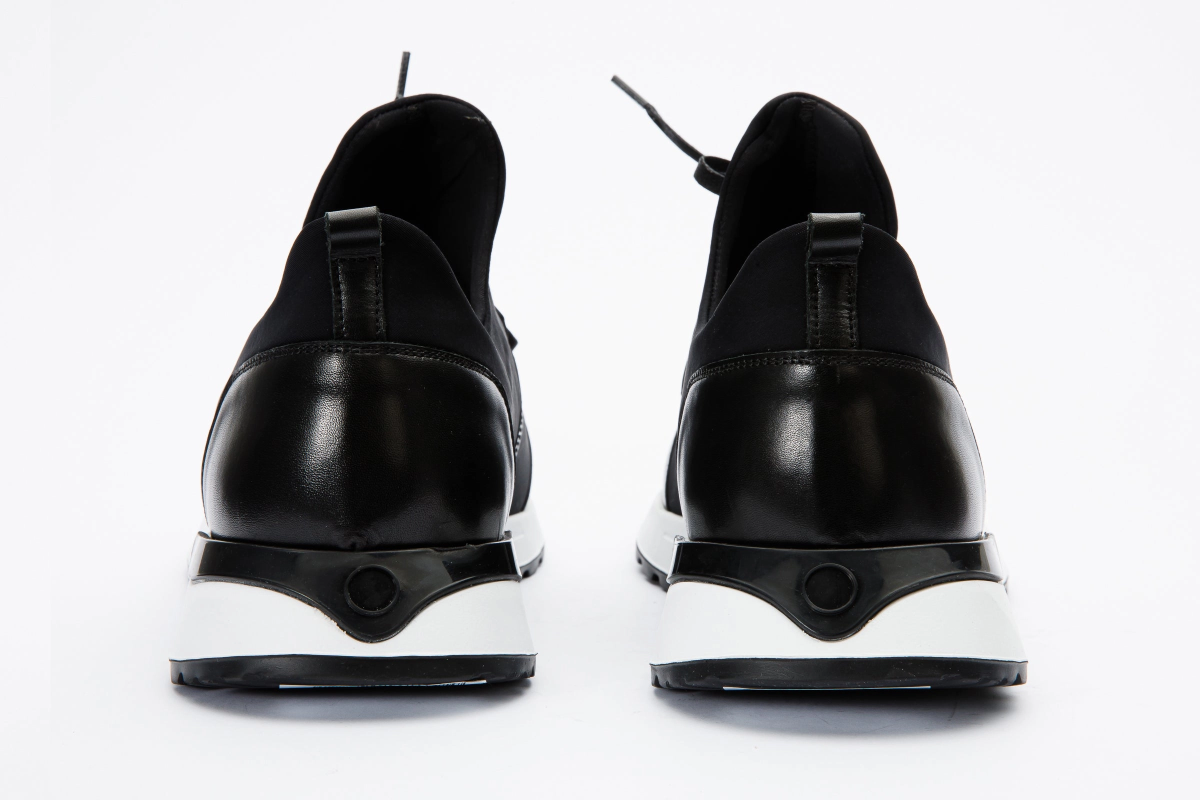 Body Support Heel To Toe Drop The Nebreska Black Leather Men Sneaker Final Sale!