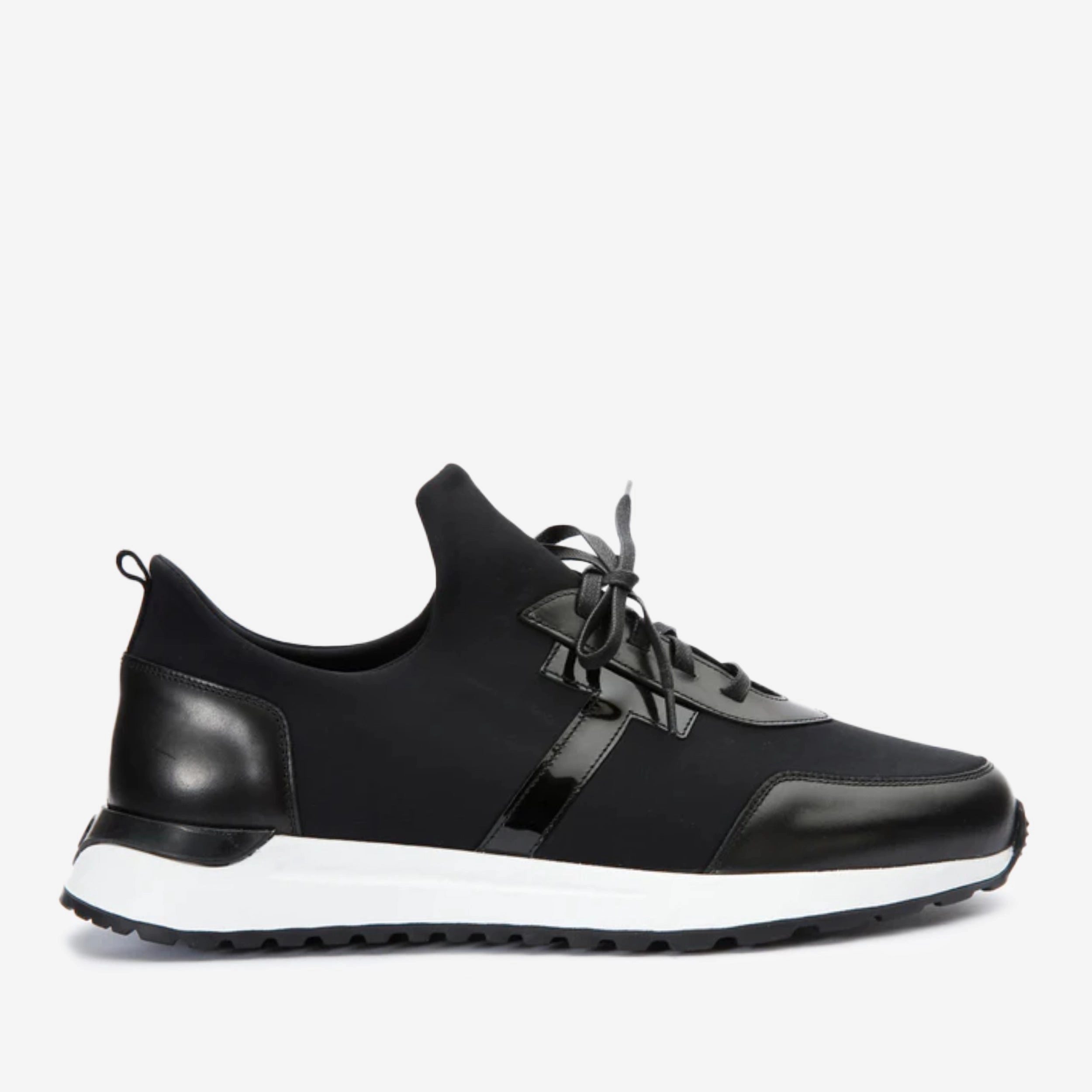 Long Commute The Nebreska Black Leather Men Sneaker Final Sale!