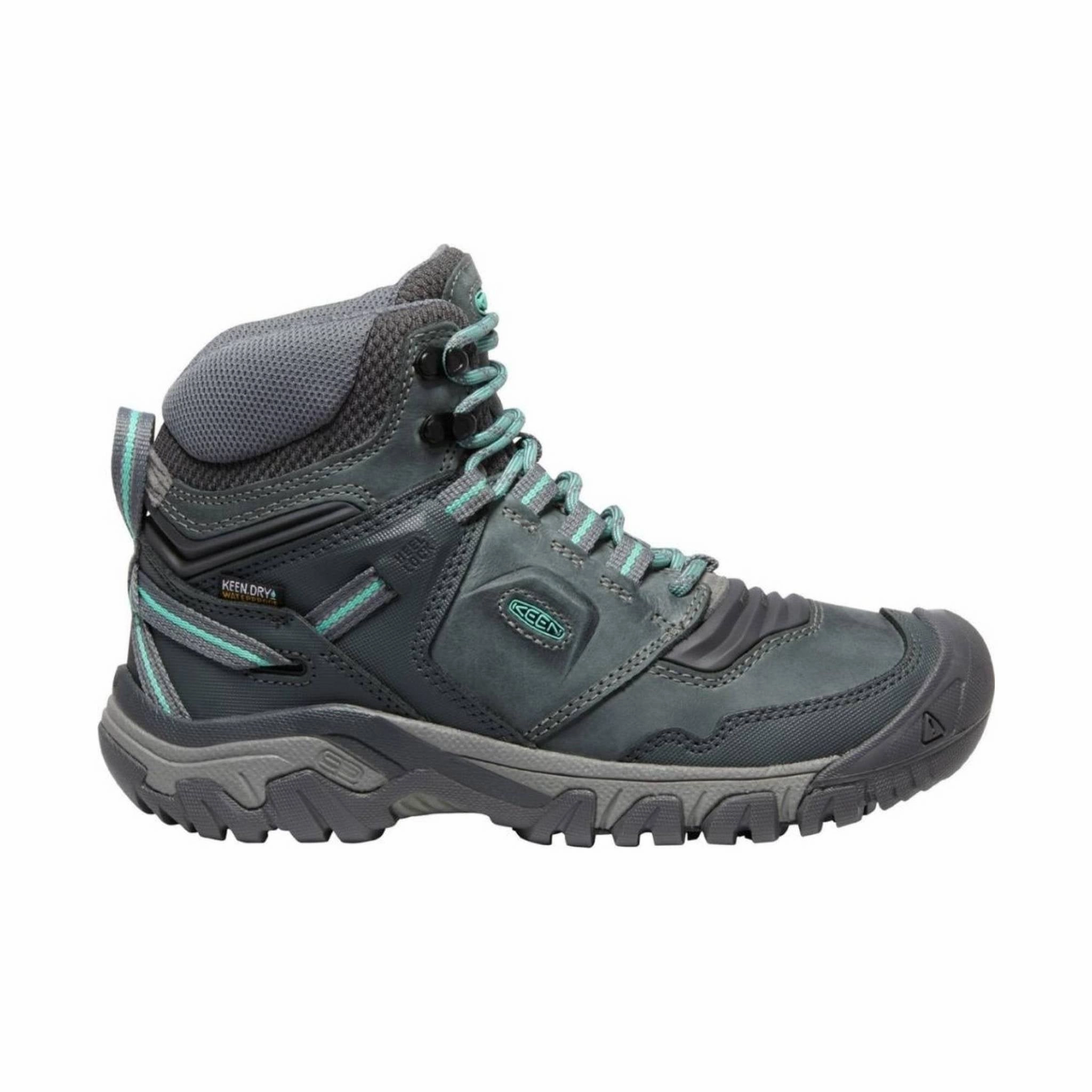 KEEN Women's Ridge Flex Mid Waterproof Boot - Steel Grey/Porcelain Protective Footwear