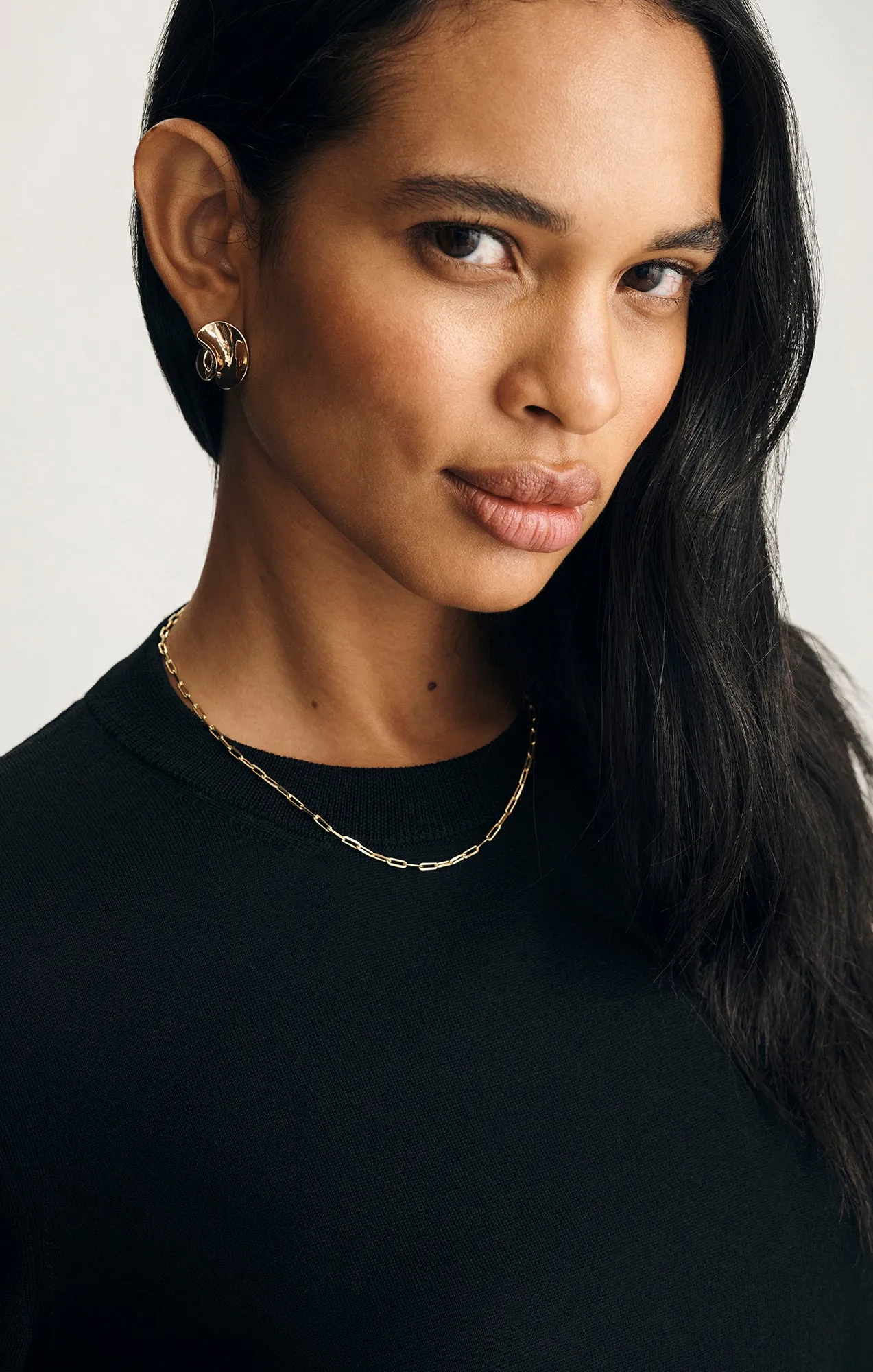 EDITION WOOL CREW NECK SWEATER IN BLACK product personalized touch