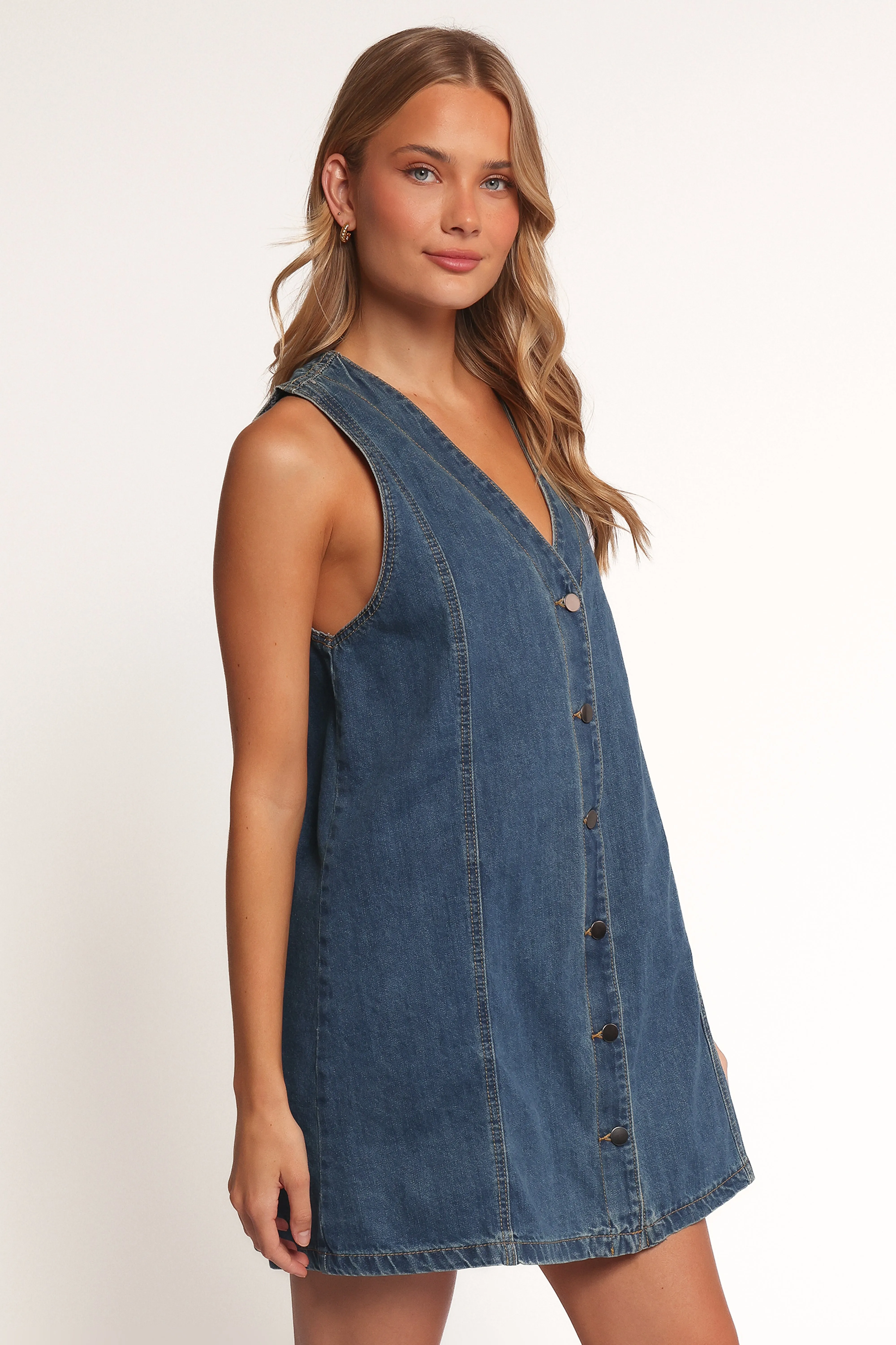 Dawson Mini Dress - Indigo Denim Tailored Layers