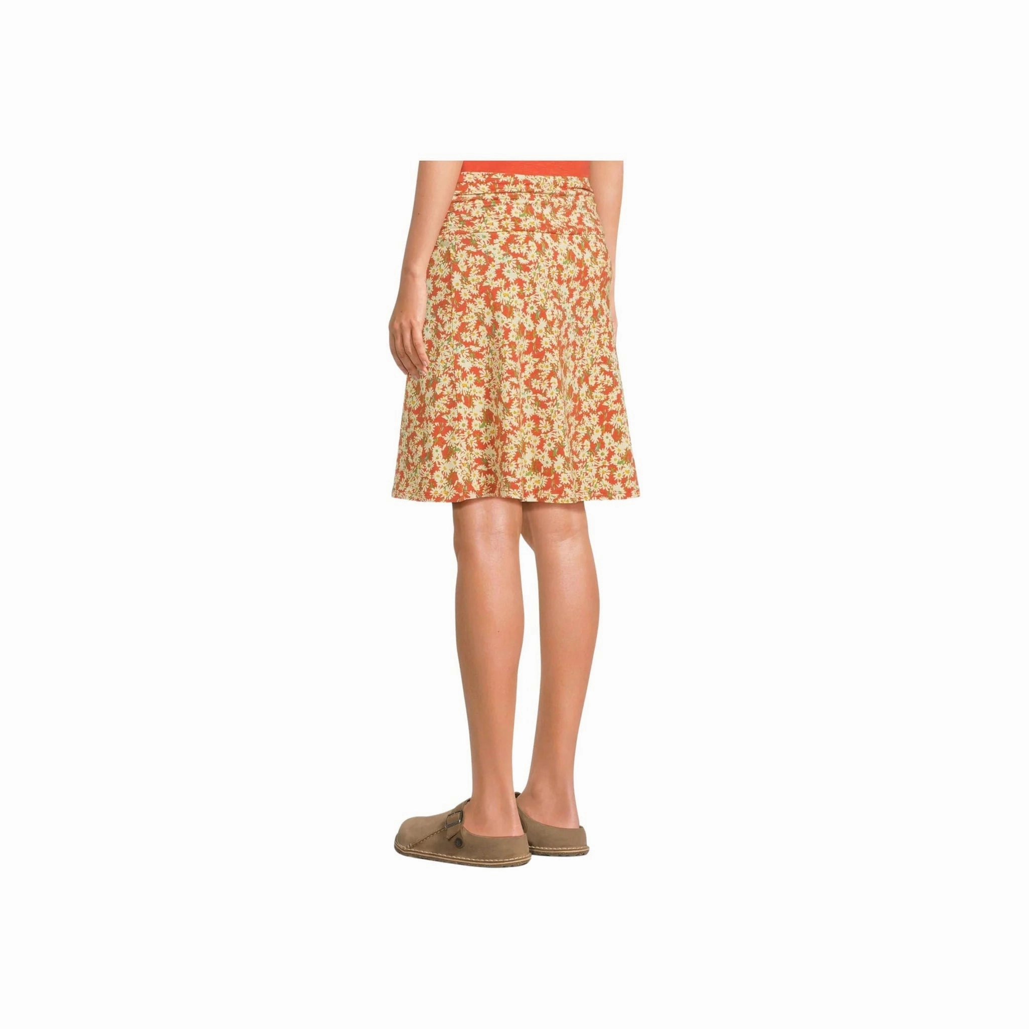 Toad & Co Women's Chaka Skirt - Mango Daisy Field Minimal Design Back Slit