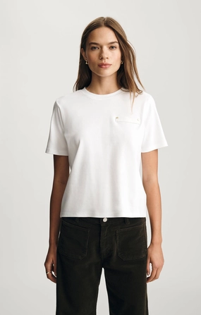 WELT POCKET T-SHIRT IN WHITE LongLastingColor Outdoor Leisure