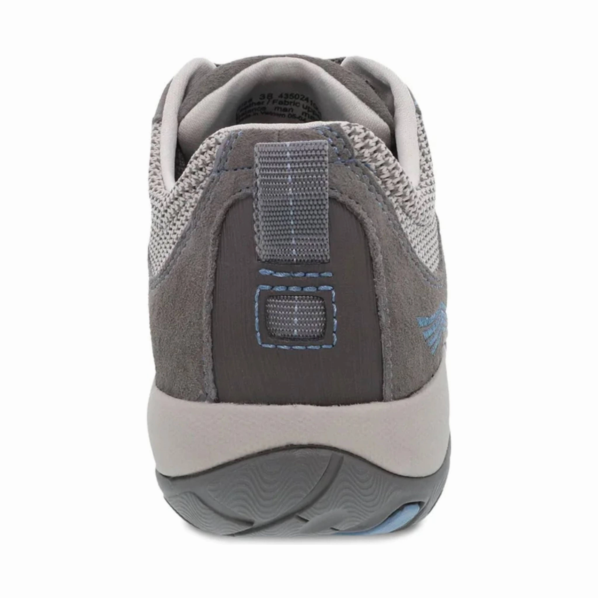 Dansko Women's Paisley Waterproof Sneaker - Grey/Blue Suede Ergo Touch