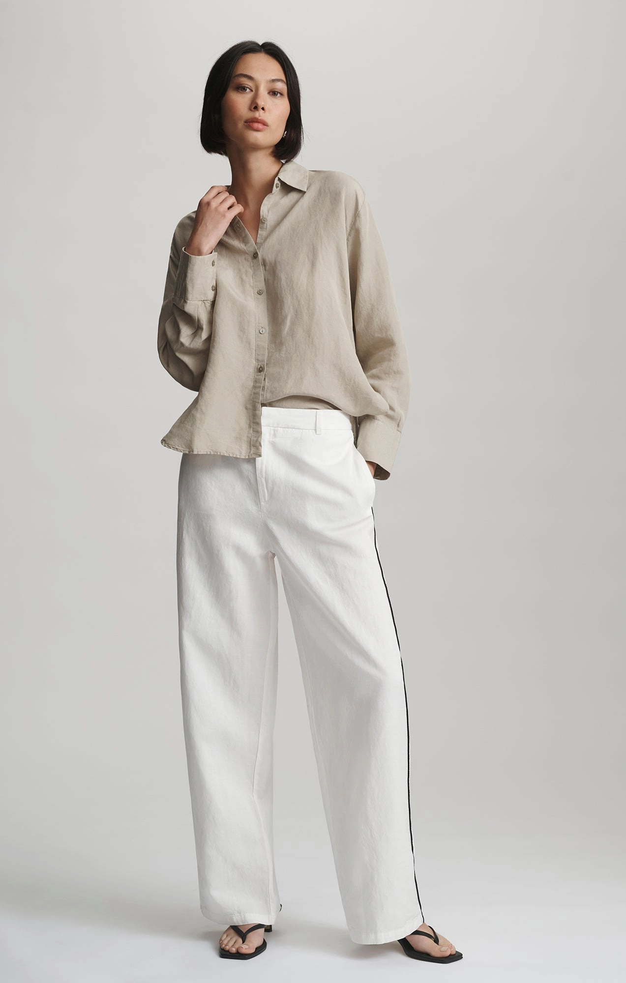 Chilly Day Comfort WIDE LEG TENCEL? PANTS IN COCONUT MILK