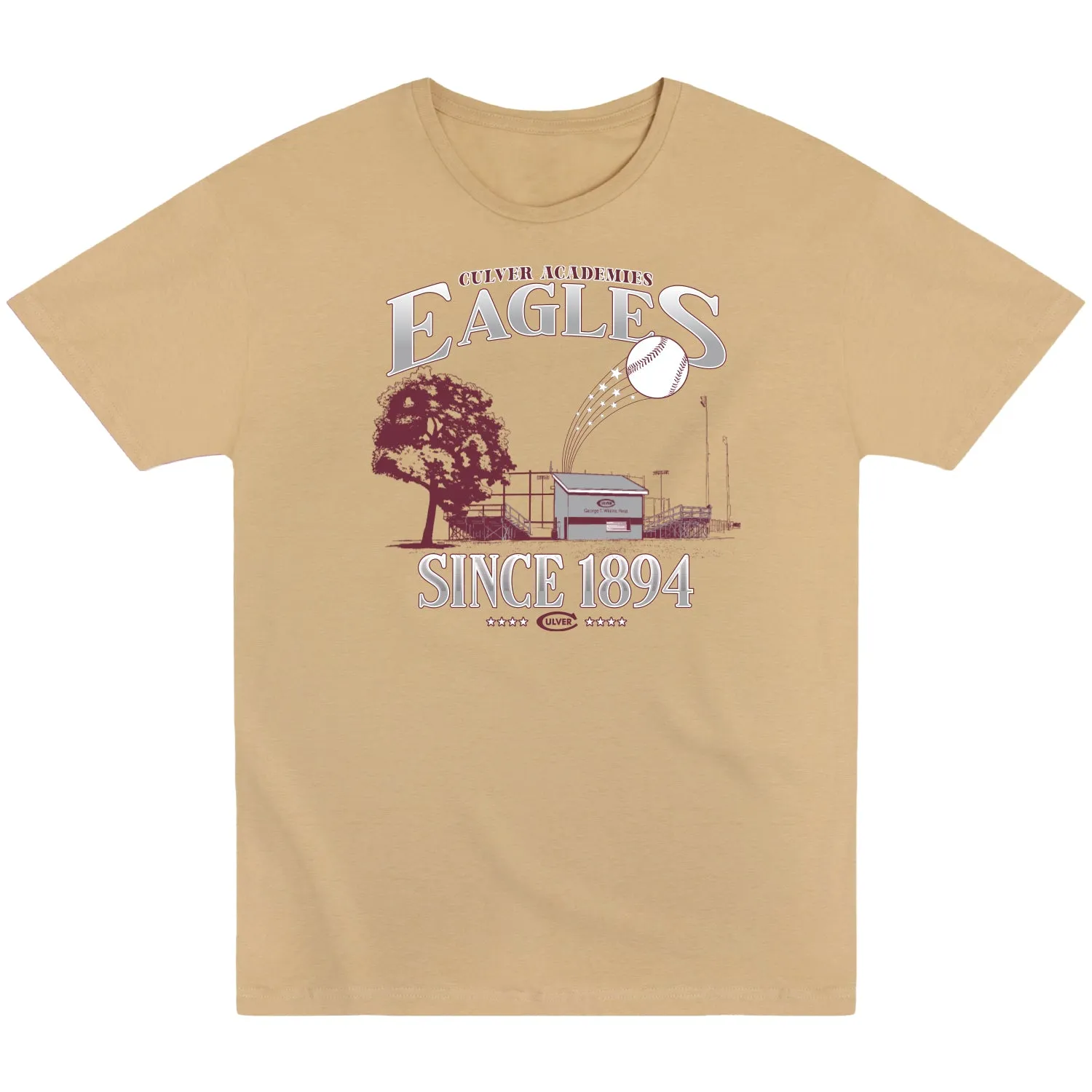 Holiday Style Trend Wilkins Baseball Field Sports Fan Tee - Sand