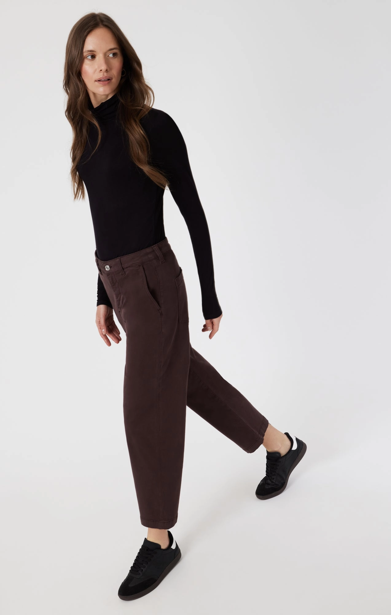 Sleek Appearance LAUREN STRAIGHT CHINO IN CURRANT CASUAL TWILL