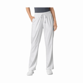 Wink Women's Boundless Bootcut Scrub Pant - White Rayon drape