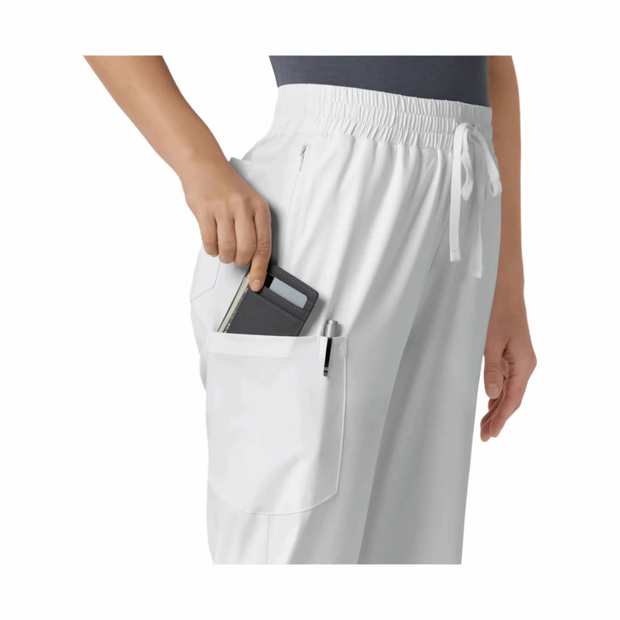 Functional fashion wear Sport Ready Fit Wink Women's Boundless Bootcut Scrub Pant - White