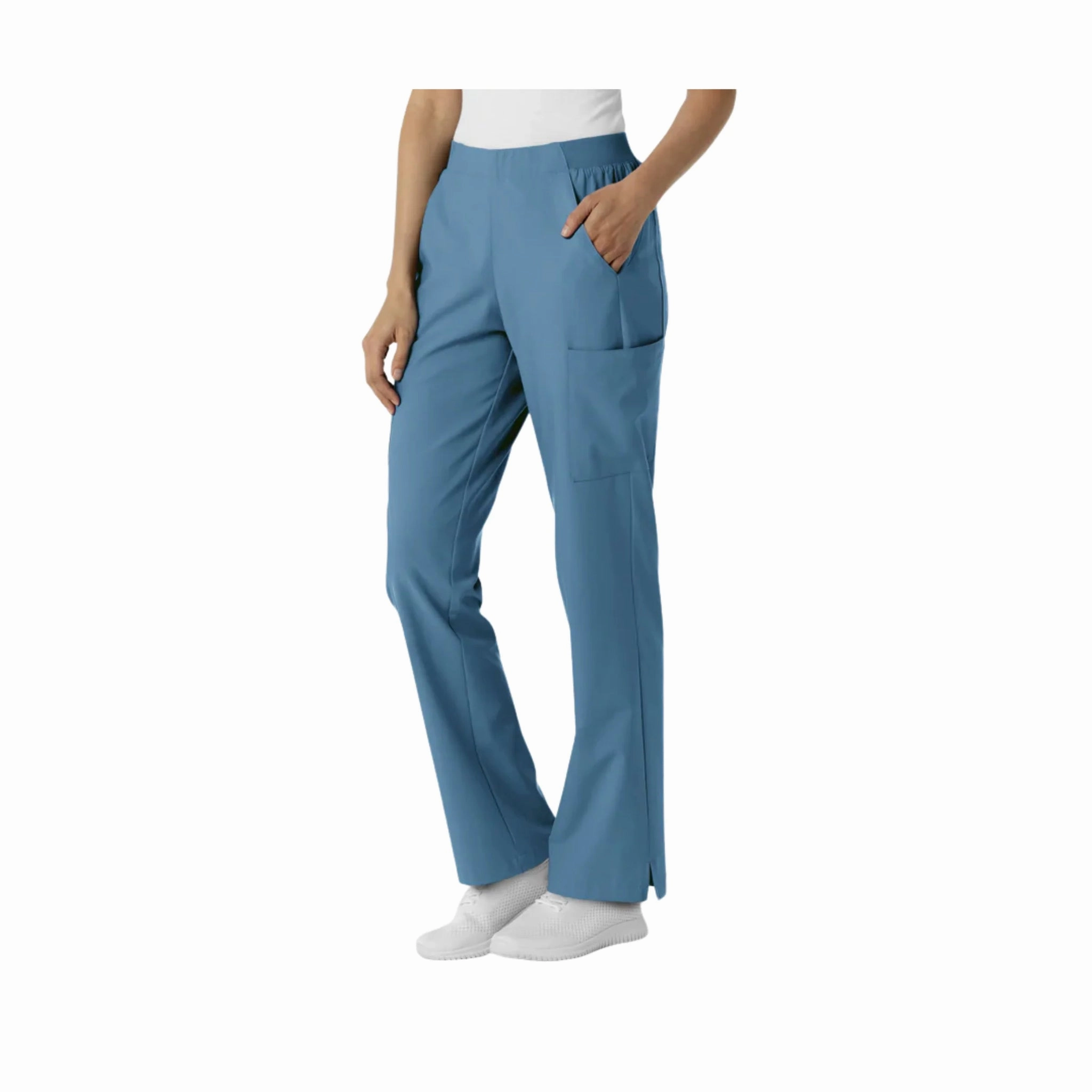Wink Women's Cargo Utility Scrub Pant - Pacific Blue Odor control